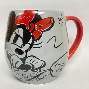 New Big Disney Minnie Mouse Mug - Red, Black and Gray